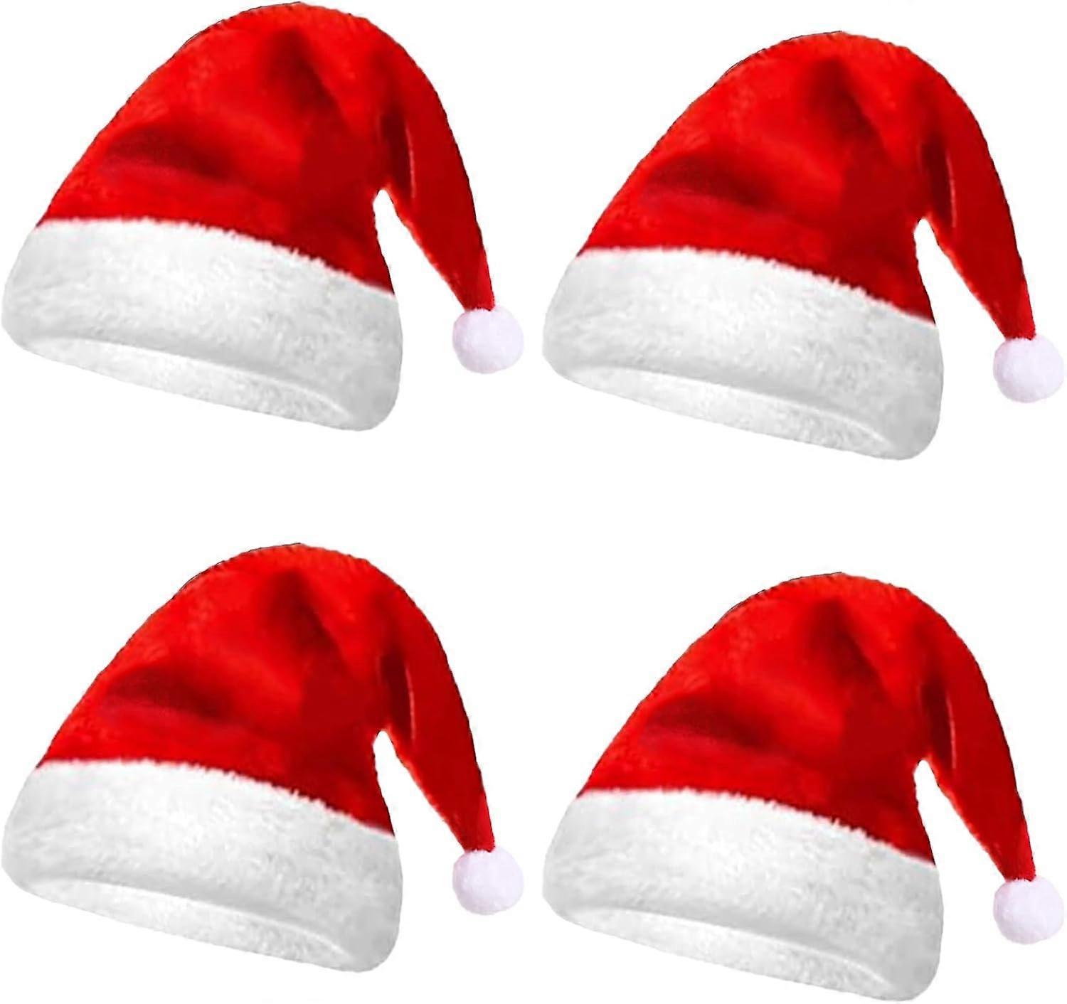 قبعة ، قبعة سانتا أفخم ، طقم قبعة عيد الميلاد ، قبعات عيد الميلاد الحمراء للجنسين للبالغين والأطفال ، أحجام مختلفة مناسبة ل t SZRH A-F