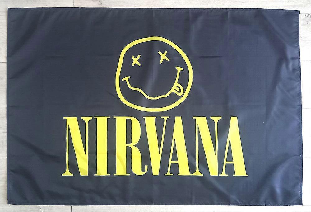 نيرفانا العلم ملصق لافتة رجل الكهف بار الفرقة سقيفة المرآب نمط 16