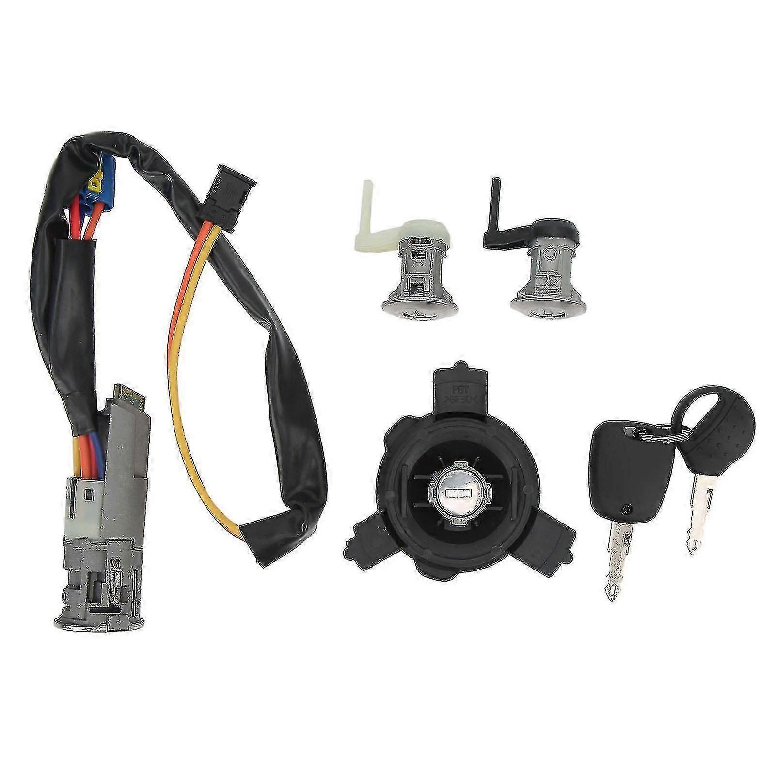 Peugeot 206 206CC Replacement Complete Vehicle Lock Cylinder Kit with Ignition Switch and Door Lock