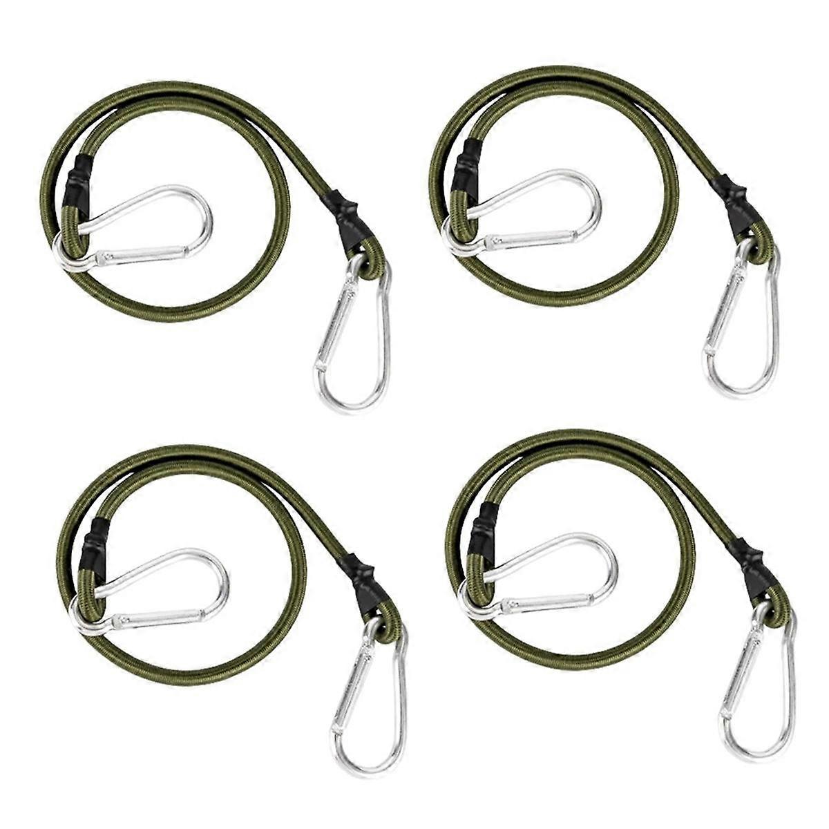 Outdoor Heavy Duty Bungee Cord Elastic Tie Down Strap Set Rope Bundle Cap Rope for Kayaking Cycling