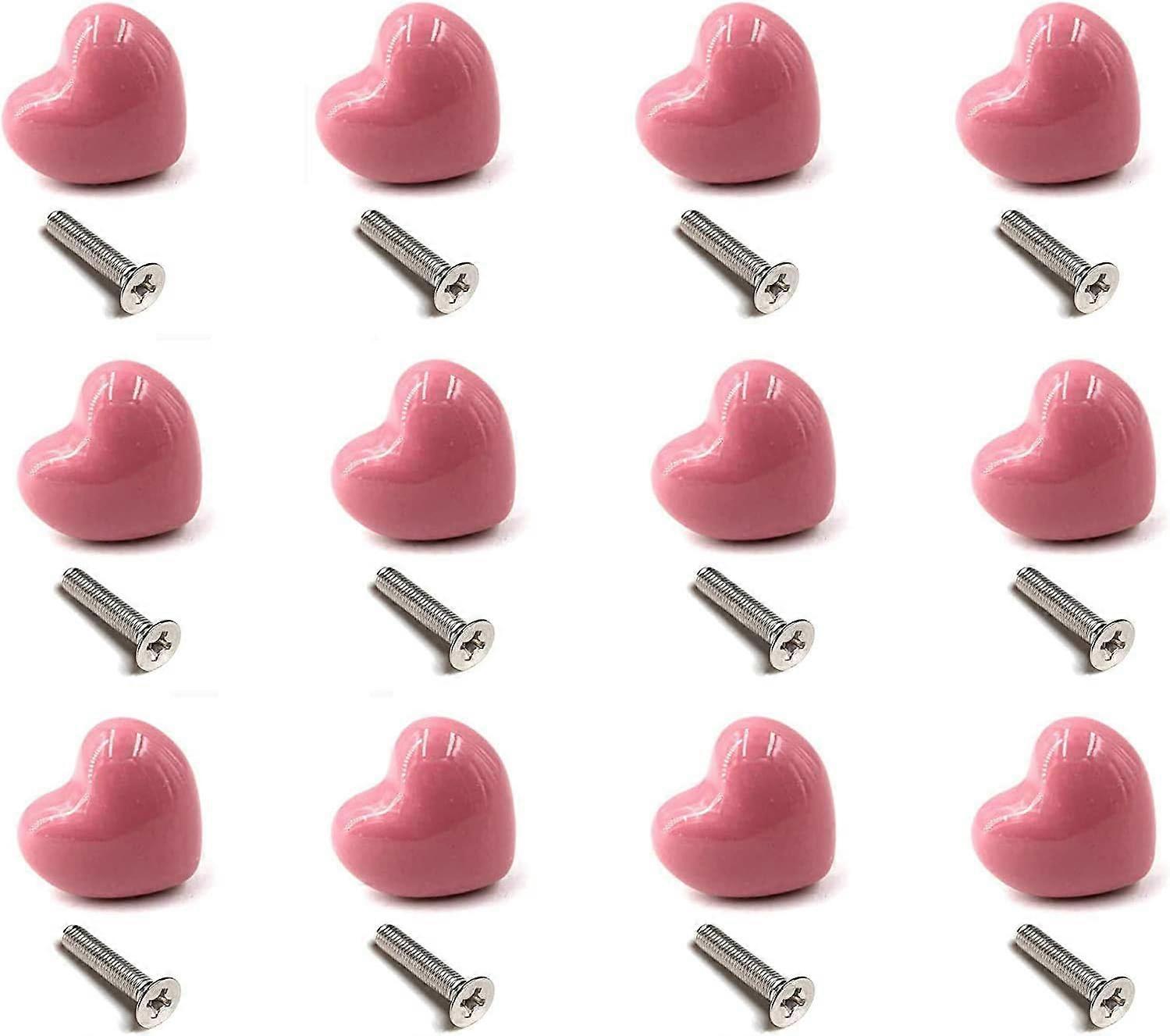 Ceramic Door Knobs Set of 12 Handle Knobs Furniture Cabinet Knobs for Kitchen Cupboards (Pink),2024 Ping