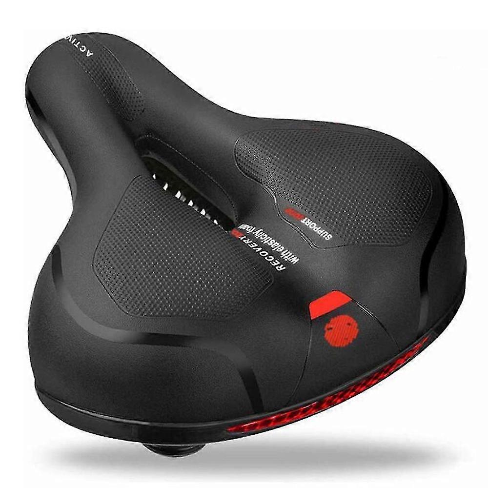 Fahrradsattel Damen Herren Kinder, Bequem Sattel Fahrrad, Mit Berzug & Installationstool, Schnell Montiert, Mit Roten Warnstreifen