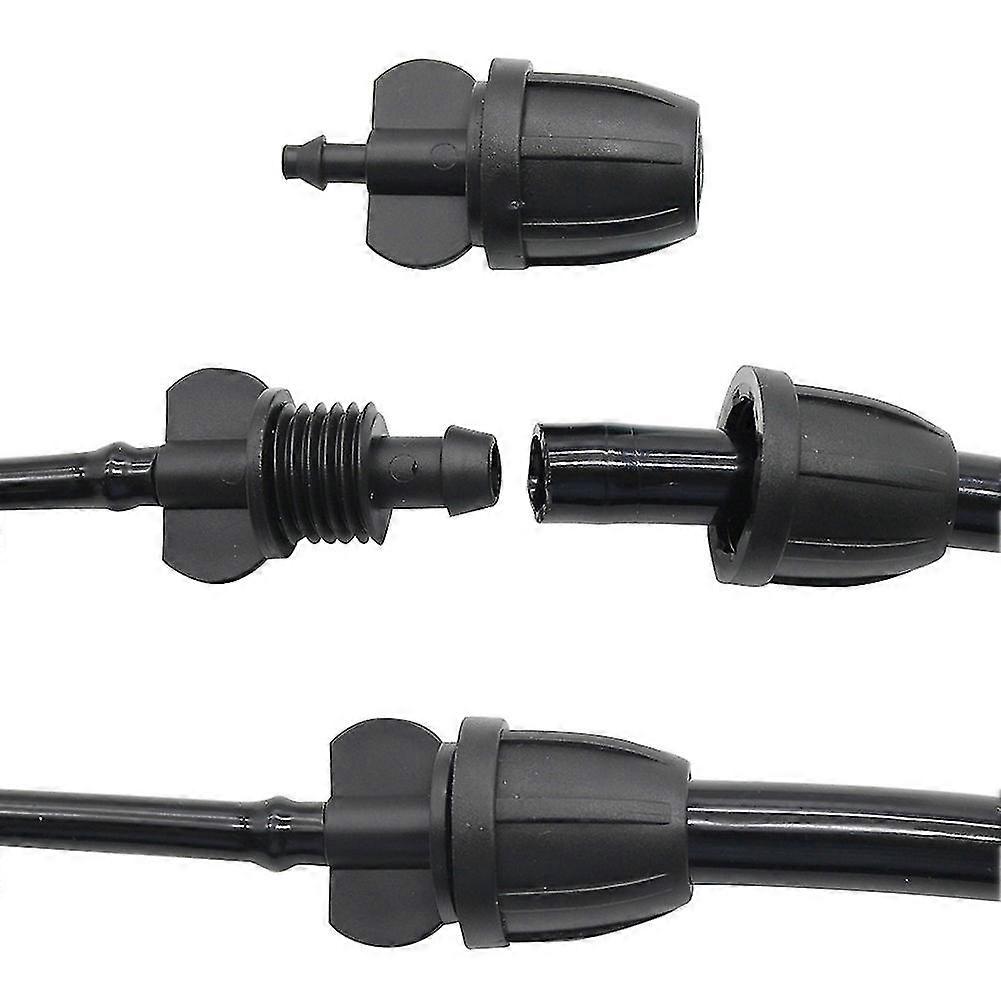 5 Pcs 8/11 To 4/7mm Hose Straight Connectors With Lock Nuts Water Splitters