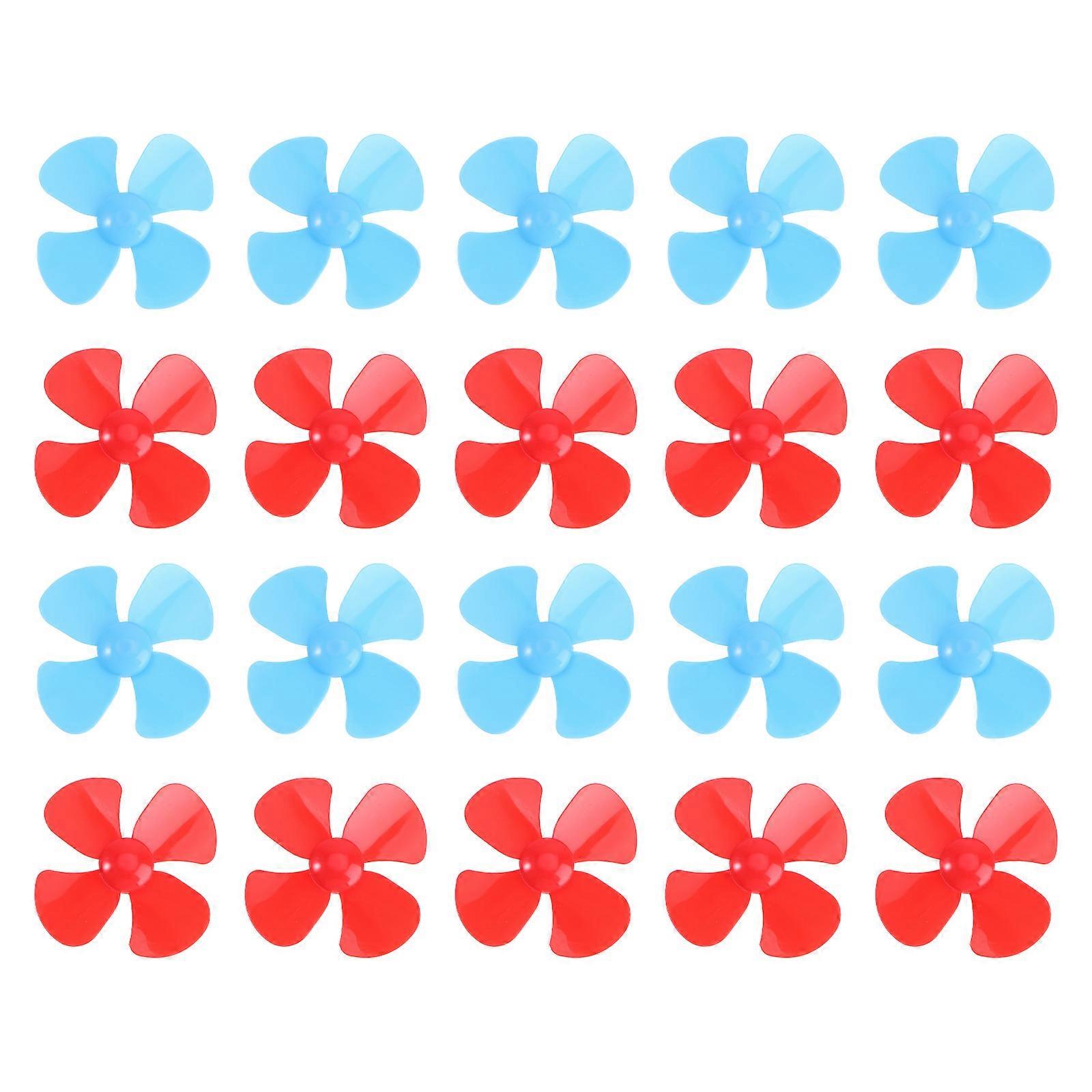 48Pcs Ship Model Propellers DIY Four-bladed Propellers Mini Fans Accessories
