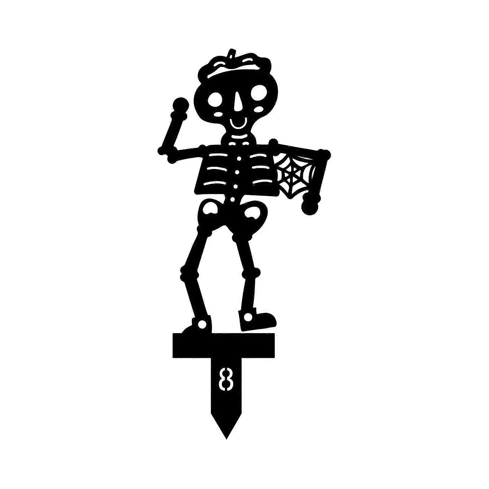 Dfdfd Skeleton Ground Insertion Creative Acrylic Dancing Skeleton Garden Stake A