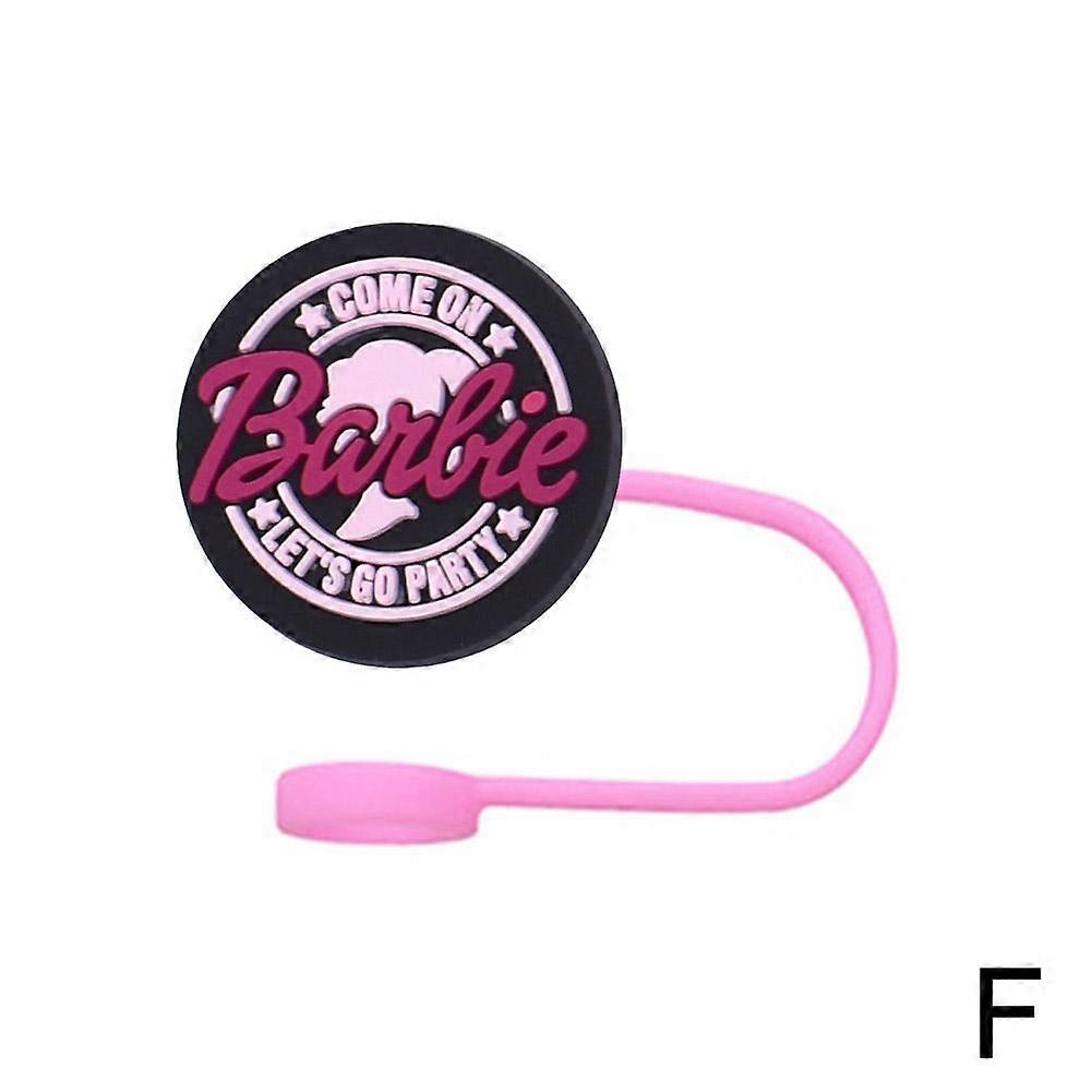 Silicone Barbi Straw Cover Cartoon, Soft Adhesive Dust Cover, Barbi Cup, Decorative Accessories