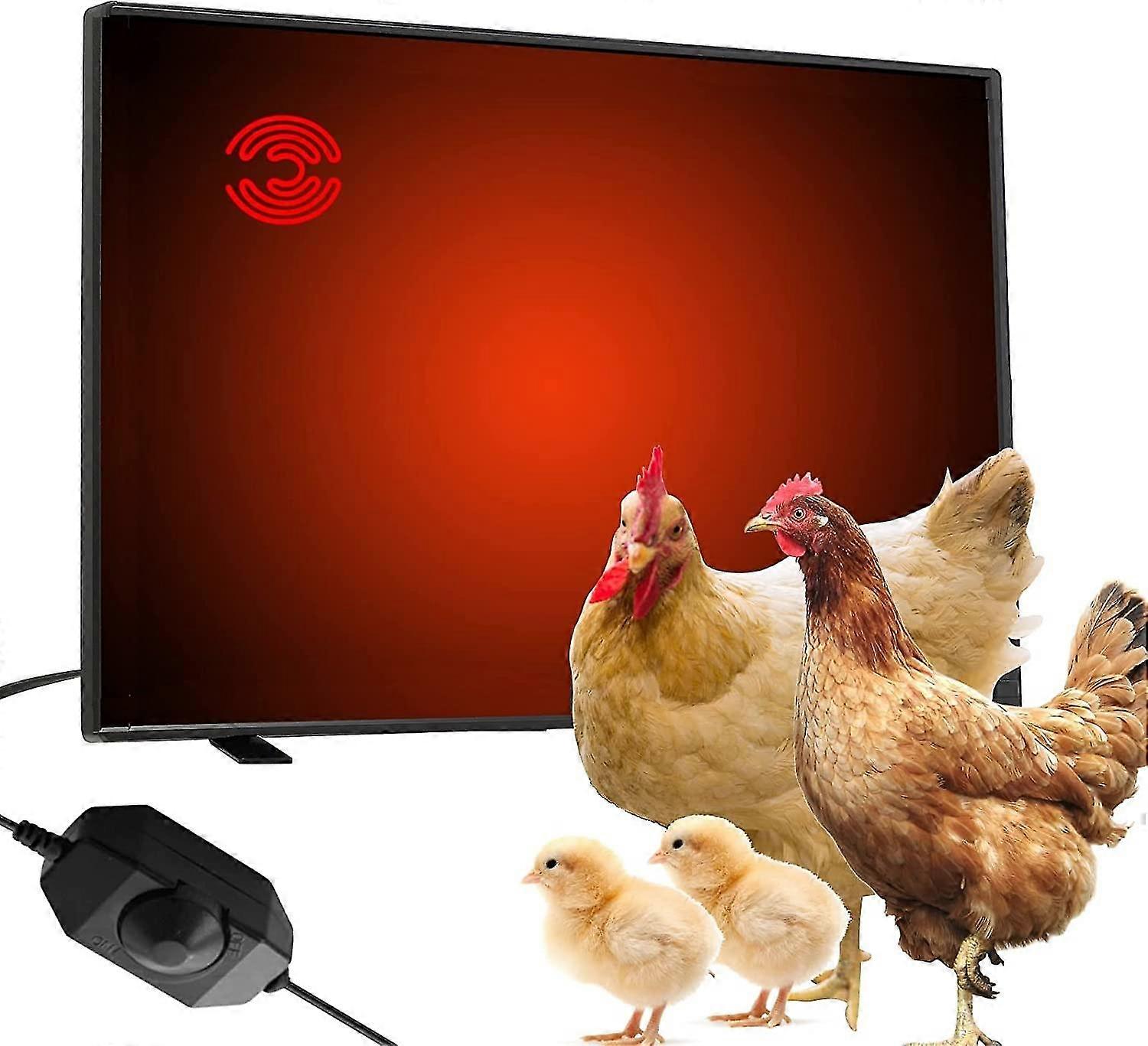 Chicken Coop Heater, Radiant Heat Chicken Heater For Coop 120 Watts Energy Efficient Safer Than Brooder Lamps Heater For Chicken Coop 16"x11.5" 16x11.