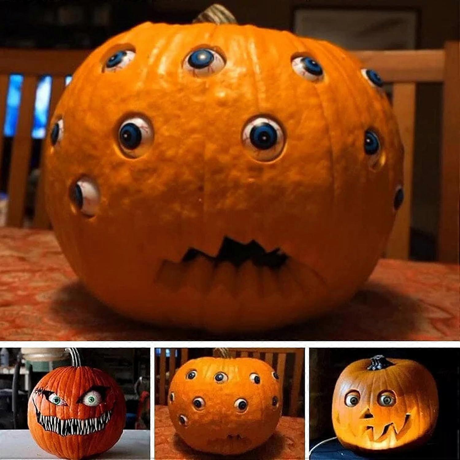 Scary Halloween Pumpkin with Moving Eyes, Multi Eye Pumpkin Halloween ...