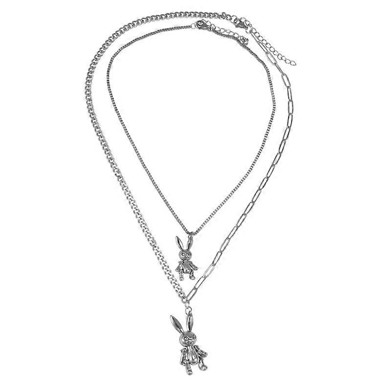 Heavy Duty Gothic Trash Pendant Easter Bunny Necklace Declaration