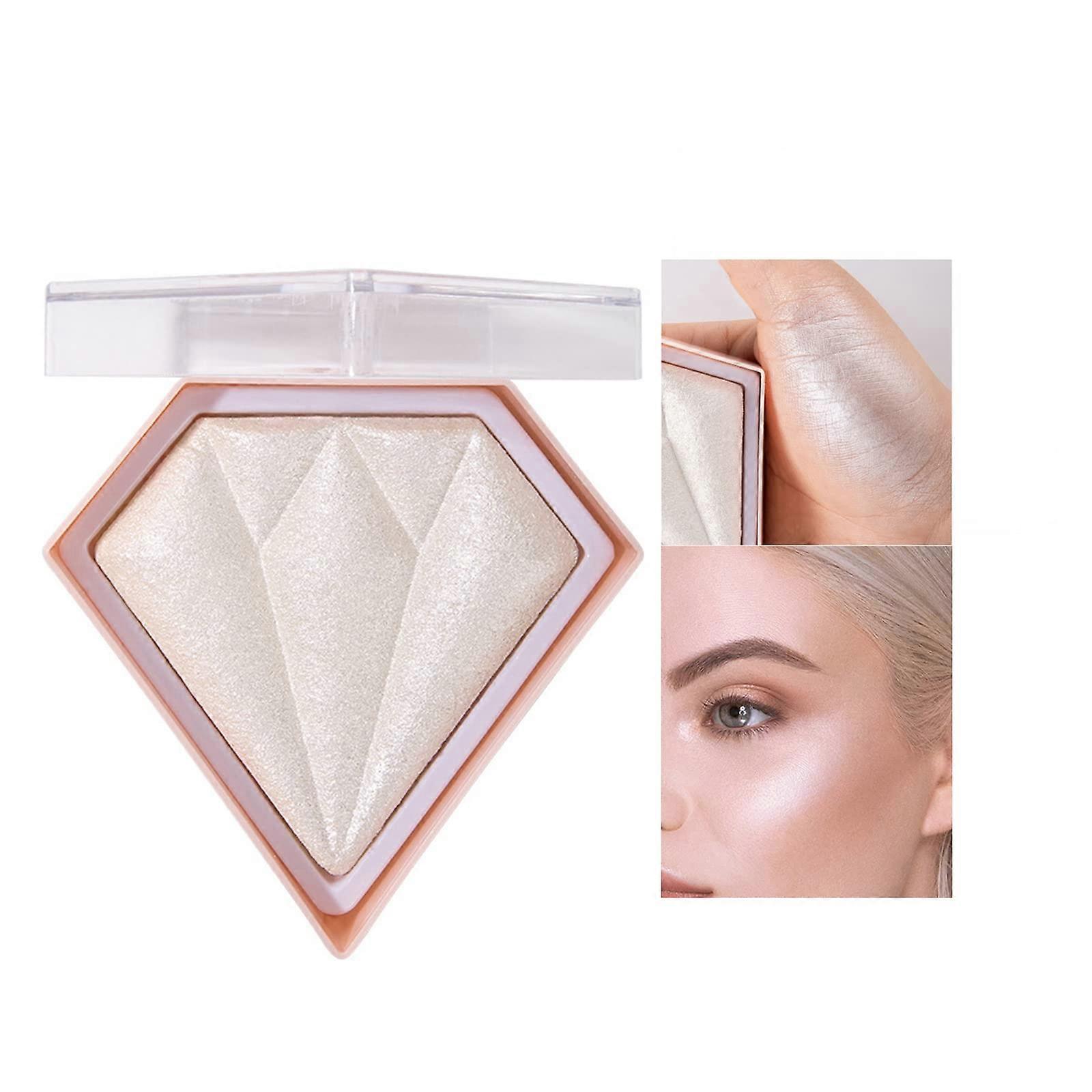 Powder Highlighters Makeup,Highly pigmented Powder Highlighter,Bronzer and Highlighter Palette,Highlighting Powder for a Radiant Finish(White)