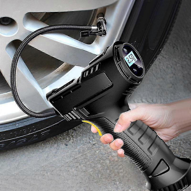 120-W-Auto-Elektro-Luftpumpe - Tragbarer wiederaufladbarer Luftkompressor, digitale Autoreifenfüllanlage für Autoreifen