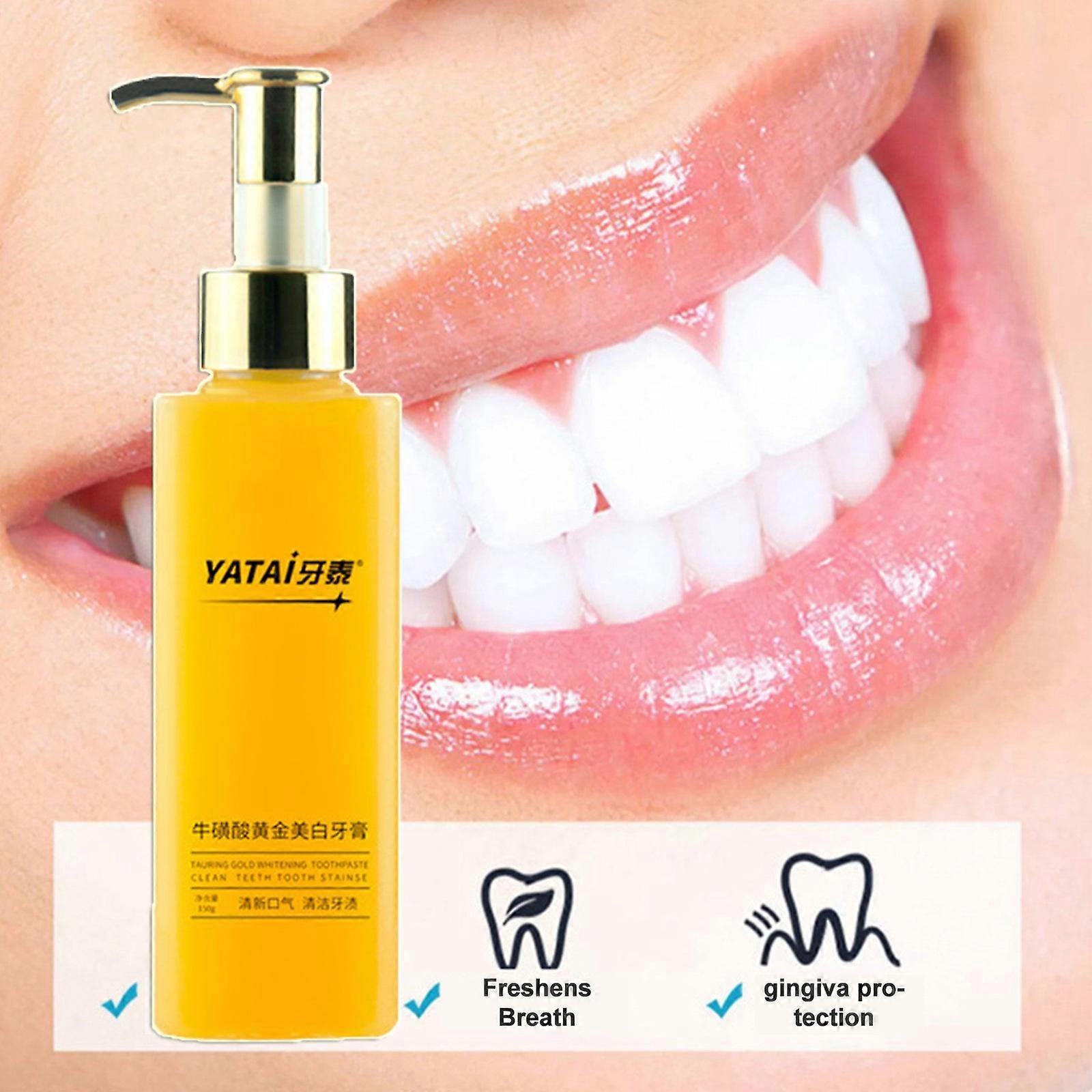 Taurine Gold Mouth Whitening Toothpaste 150g, Yellow And Stain Removing Toothpaste