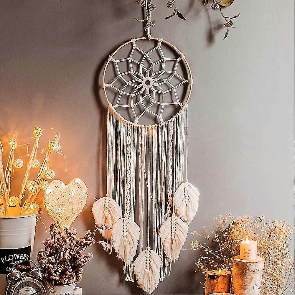 Handmade Bohemian Dream Catcher - Large Macrame Dreamcatcher With