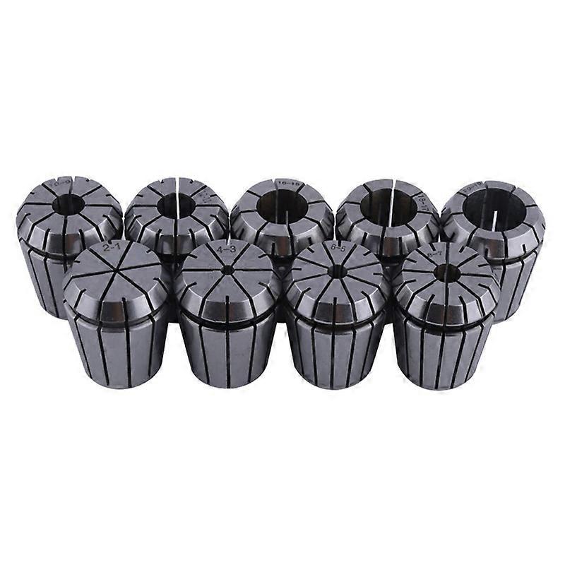 9pcs ER32 Spring Collet Set for CNC Workholding Engraving Machine and Milling Lathe Tool 2/4/6/8/10