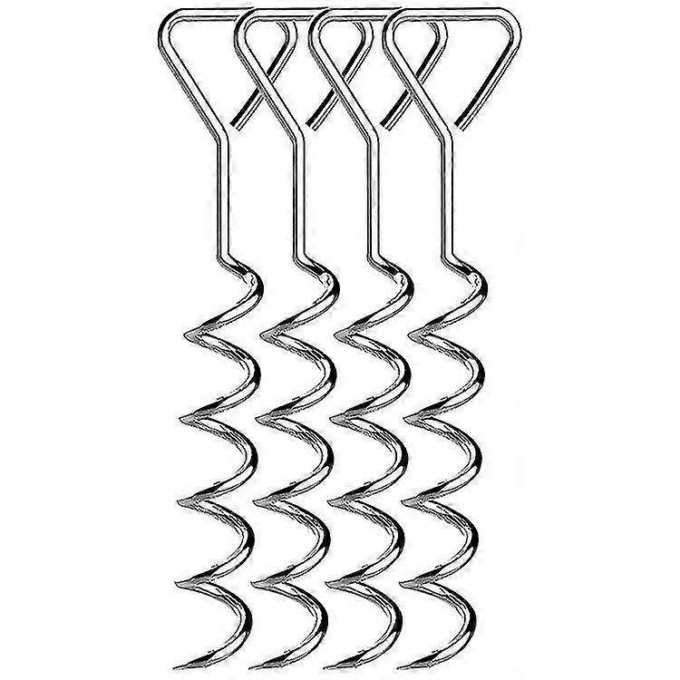 Trampoline Ground Anchor Kit - Extra Safe - Spiral - Ground Fixing - Stainless4pcs