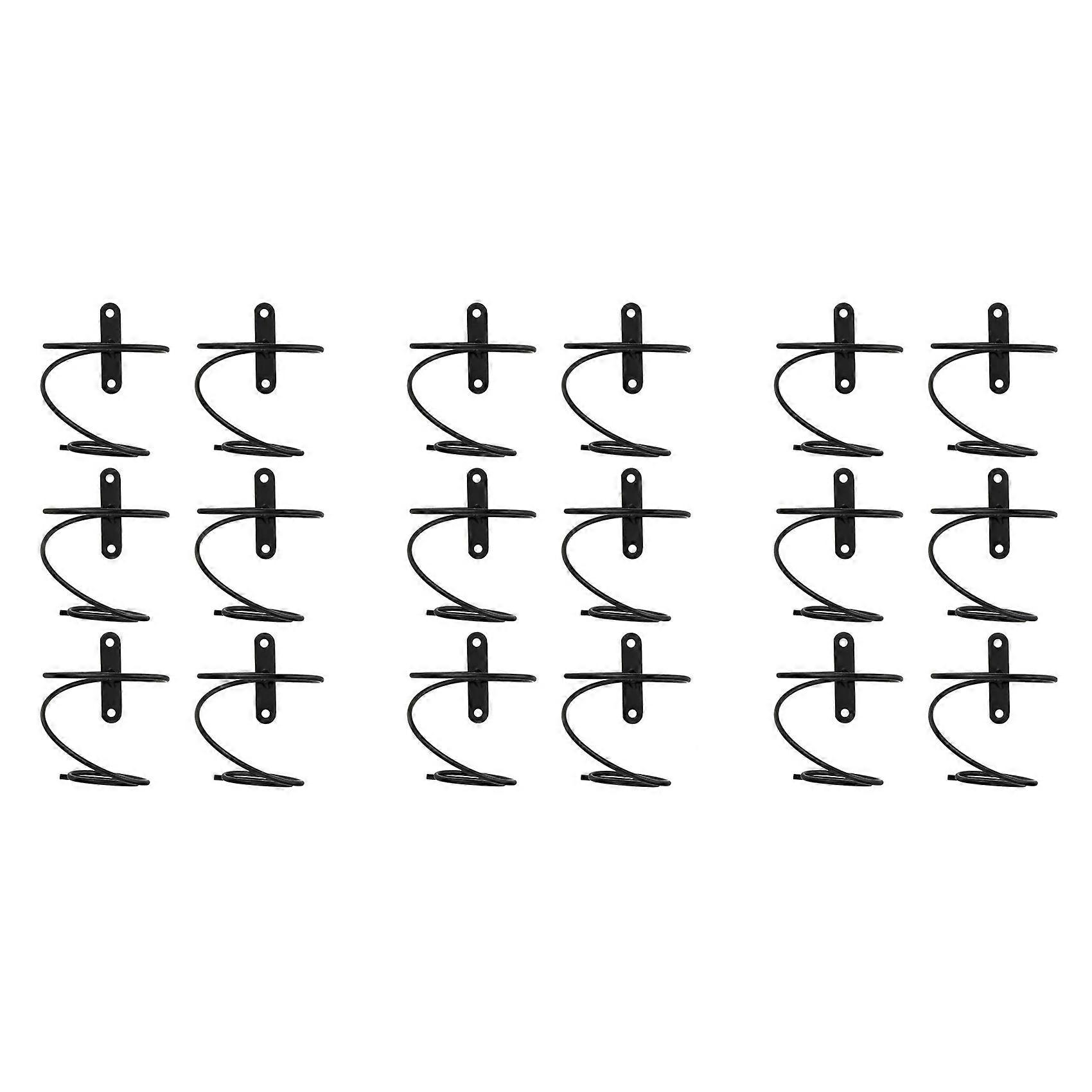Pack of 18 Wall Mounted Wine Racks - Red Wine Bottle Display Holder with Screws, Metal Hanging Wine