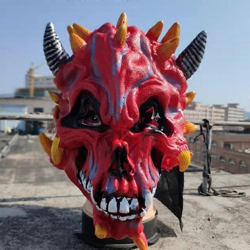 Generic Split Face Halloween Skull Mask | Scary Cosplay Head | Full Face Party Mask | Creepy Costume for Adults