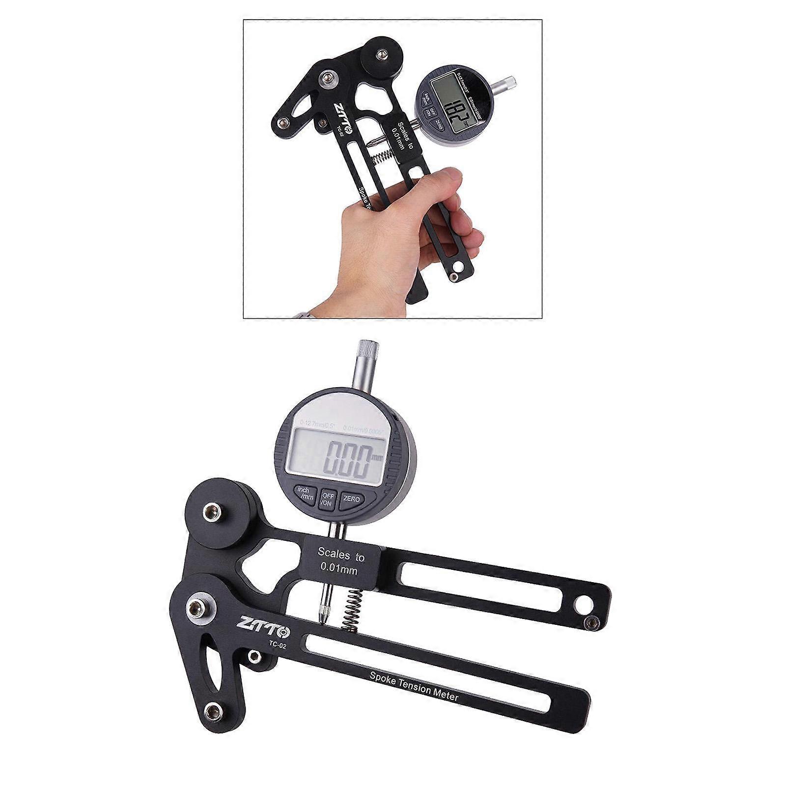 Bike Spoke Tension Meter Tool Bicycle Electronic Mechanical Wheel Spokes Builders Tool Checker High Precision Indicator Tensiometer - Red Mechanical