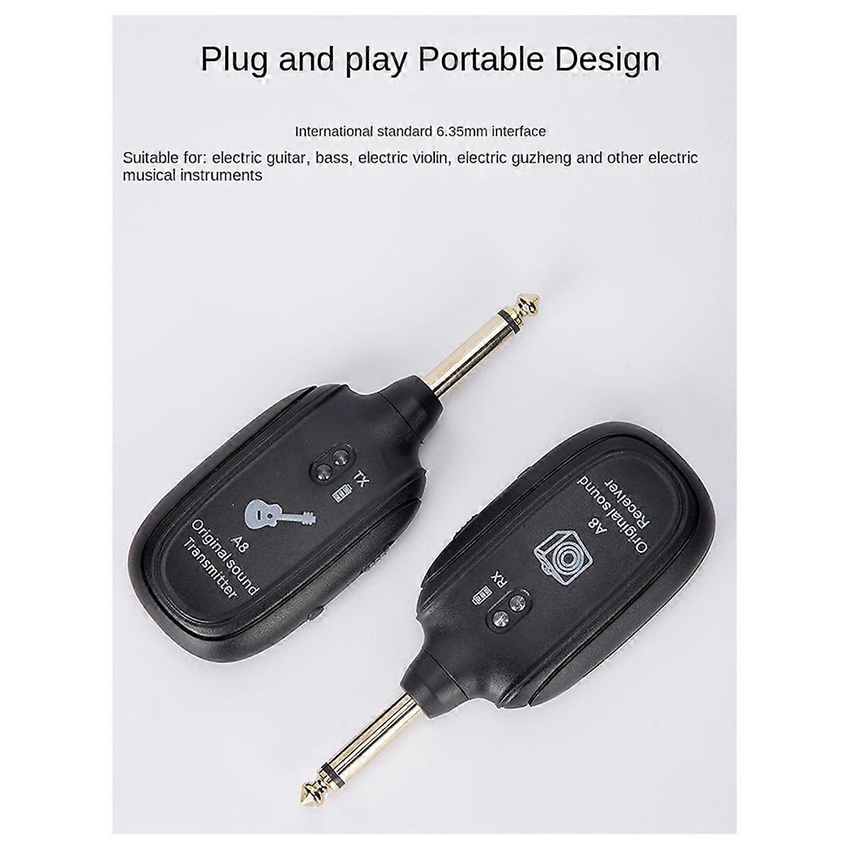 Audio Wireless Transmitter and Receiver Guitar Wireless Pickup Guitar Bass Electric Violin Wireless