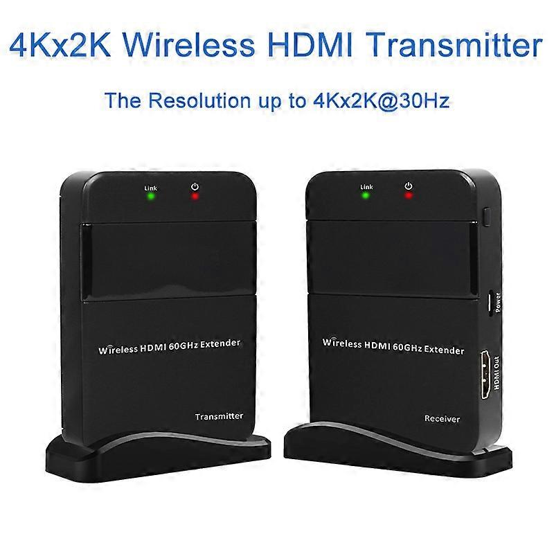 60GHz Wireless HDMI Transmitter 4K 1080P HDMI Wireless Video Transmission Extender 100ft Wireless HDMI Transmitter Receiver Kit
