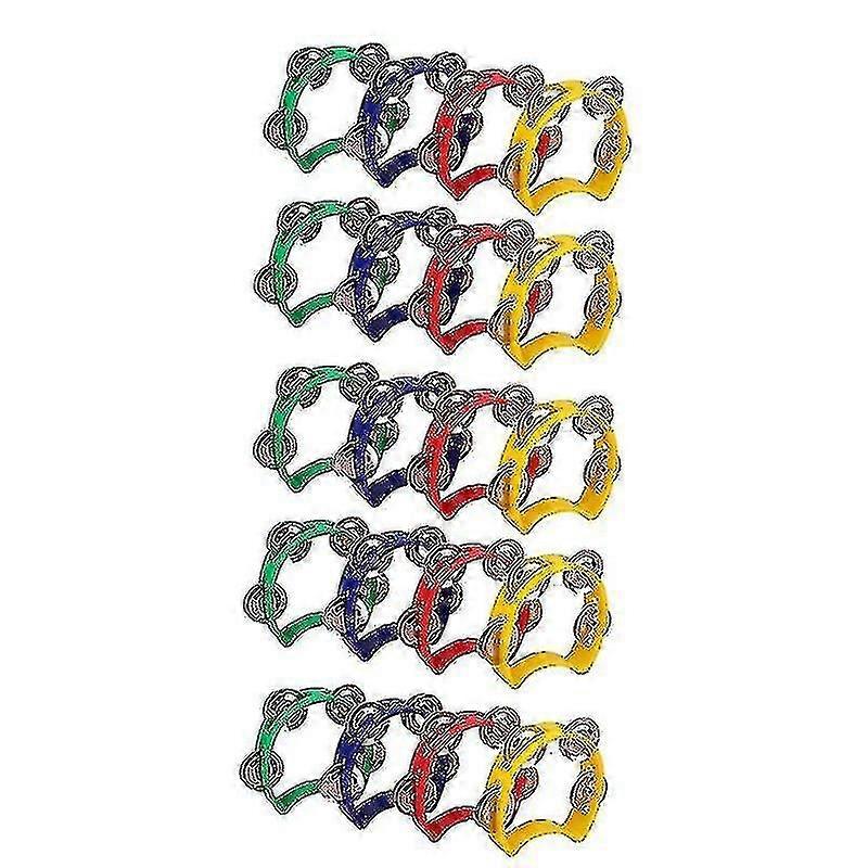 20pcs البلاستيك الدف الآلات الموسيقية، مصغرة الدف المحمولة، إيقاع إيقاع الحزب موس