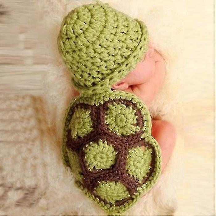 Bébé nouveau-né tortue tricot crochet vêtements bonnet chapeau tenue accessoires photo