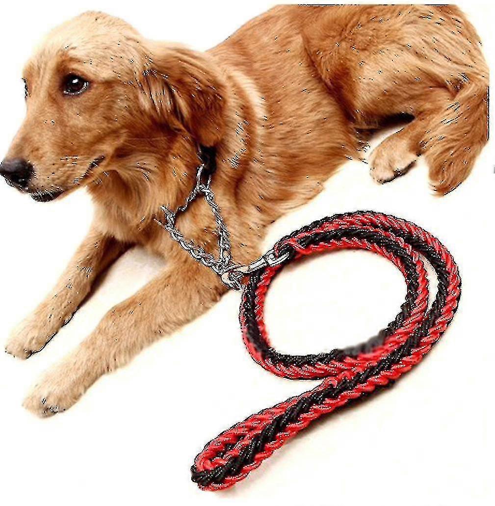 Hmwy-الكلب المقود للكلاب الكبيرة المقود حبل عاكس الحيوانات الأليفة يؤدي الكلب طوق تسخير النايلون تشغيل المقود