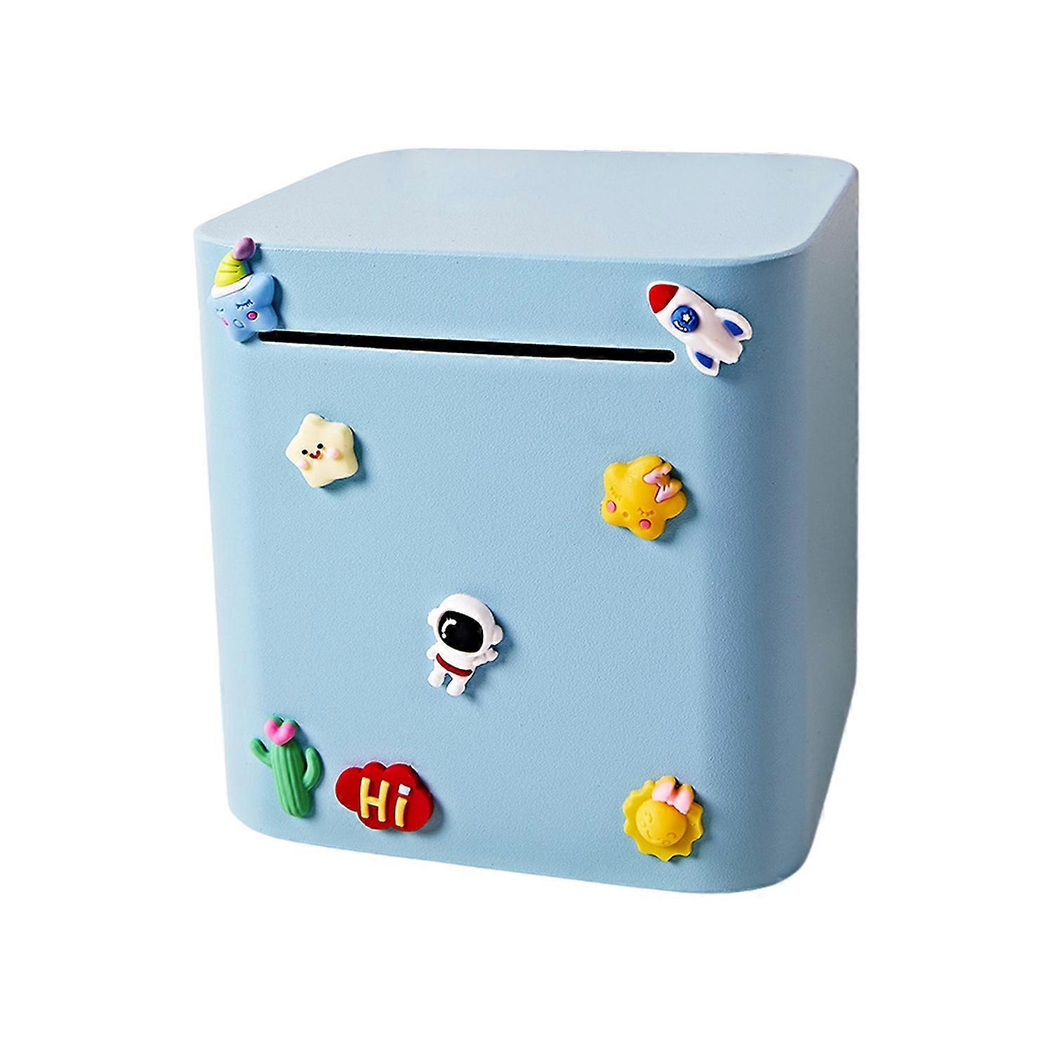 1 Set Piggy Bank Unopenable Money Saving Box Bright Colors Large Capacity Piggy Bank for Adults Kids