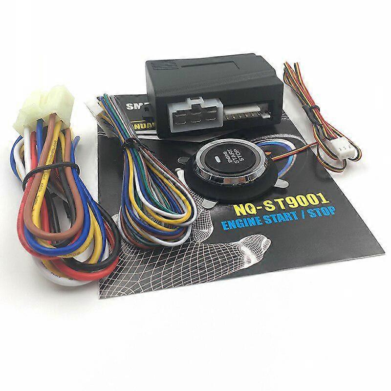 12V Car Alarm Car Engine Push Start Button RFID Lock Ignition Starter Keyless Entry Start Stop Anti-theft System NQ-ST9001