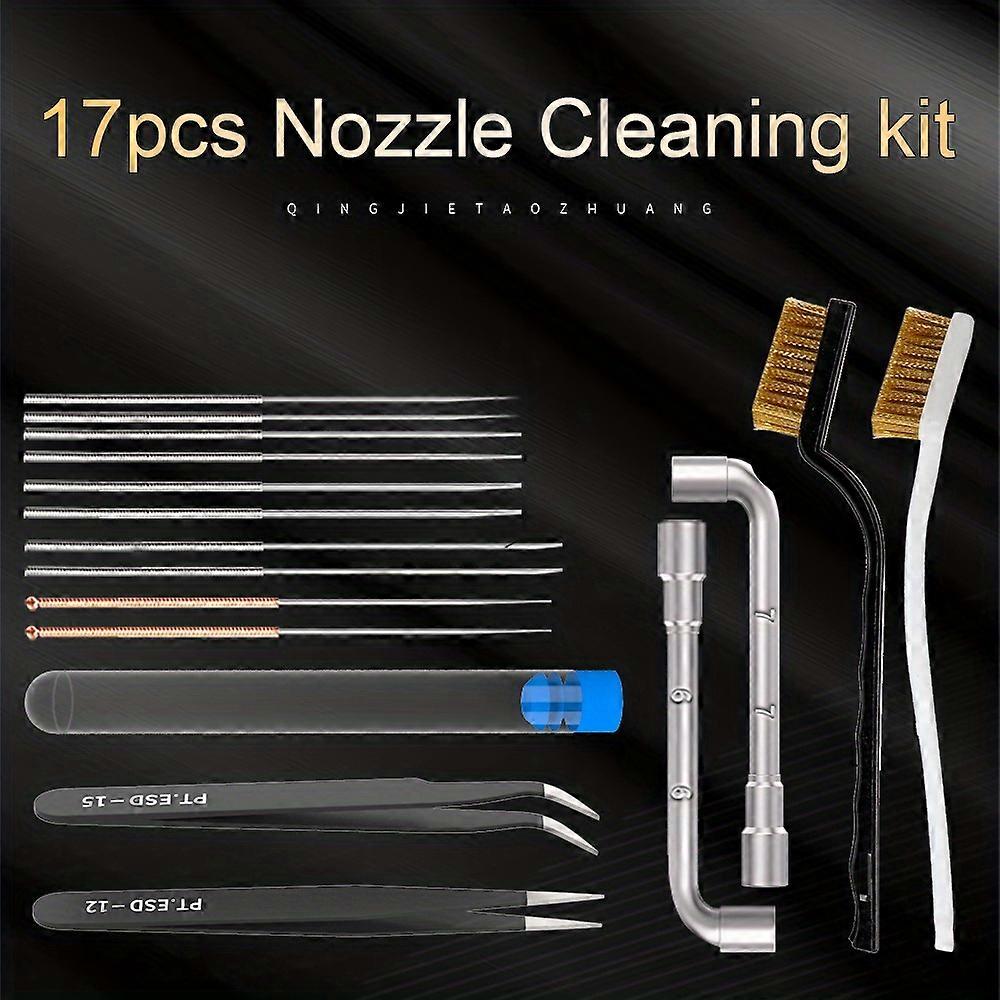 3D Printer Cleaning Kit - Copper Wire Brush, Toothbrush, Nozzle Cleaning Needle, Wrench - Keep Your Printer Running Smoothly!