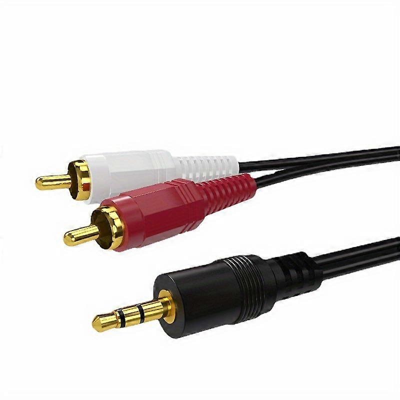 1pc Golden Plated 3.5mm to RCA Audio Cable for High-Quality Sound on Laptops, TVs, DVD Players, and Amplifiers