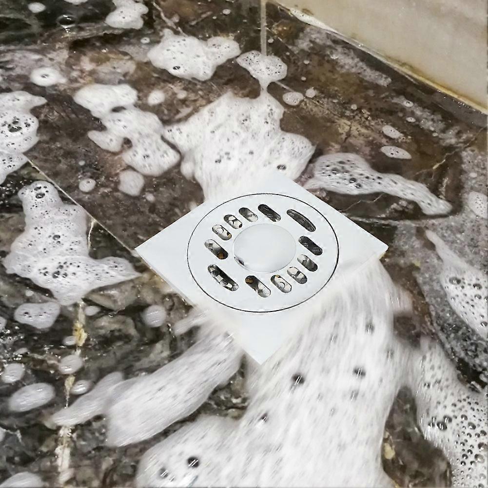 Copper Bathroom Floor Drain with Odor-Resistant Cover and Strainer