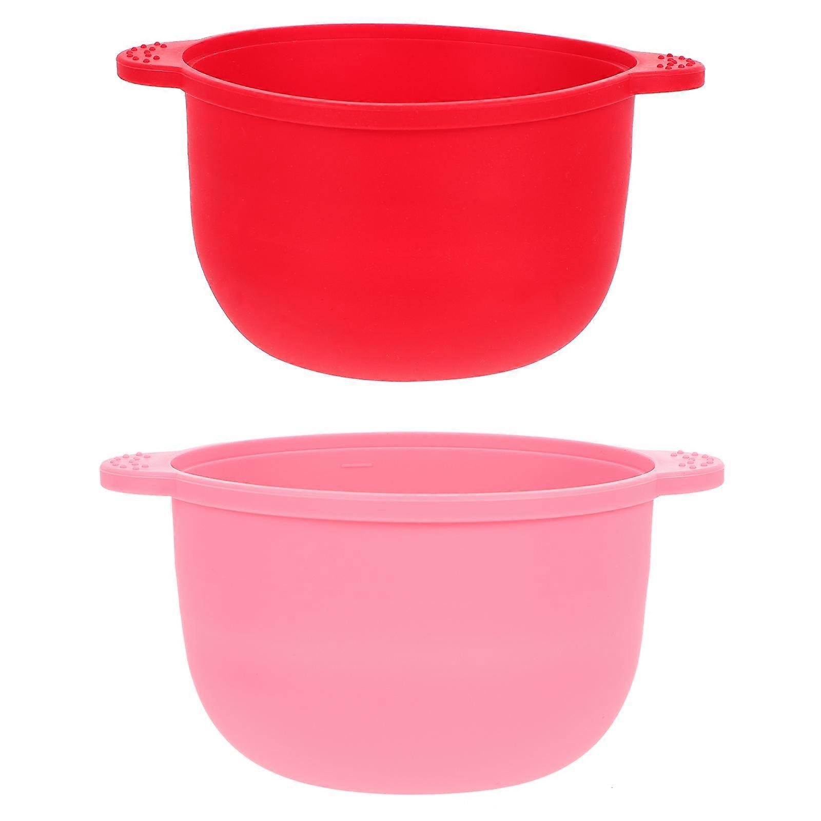 2pcs 왁스 워머 교체 냄비 실리콘 그릇 머리 제거 왁싱 그릇