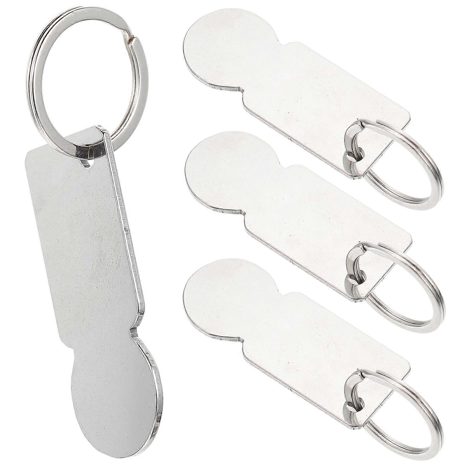 4 Pcs Chariot Jetons Porte-clés Chariot Jetons Pendentif Jetons Boucle Clé Chariot Jetons Porte-clés