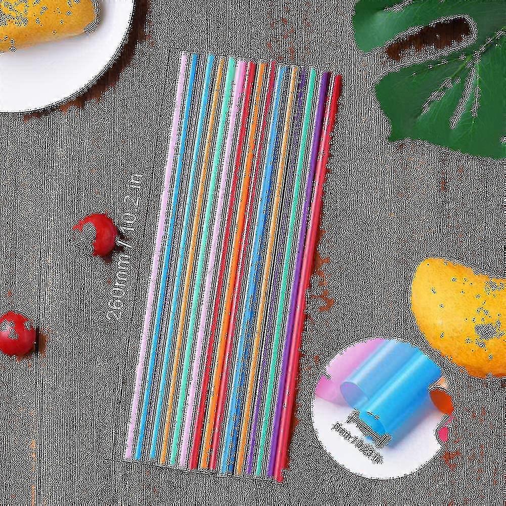 カラフルなプラスチック製のロングドリンクストロー - 1000個 - 使い捨てストロー