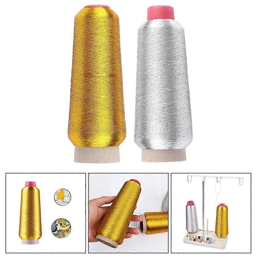 3500M Manual Bright Silk Gold Thread Silver Thread Computer Embroidery Cross Stitch Silk Thread DIY Gold And Silver Thread