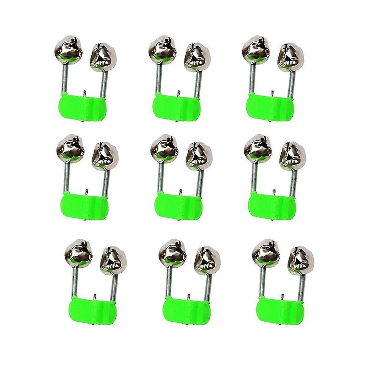 300pcs Fishing Gear Bell Double Bell Fishing Bell Alarm Sea Pole Clamp Bell Fishing Rod Clamp Tip C