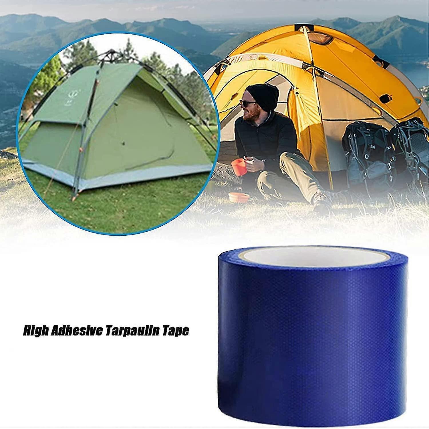 Ruban de réparation de bâche, 8x500cm Ruban de réparation d’auvent imperméable universel Rv Bâche et ruban de réparation de tente de serre