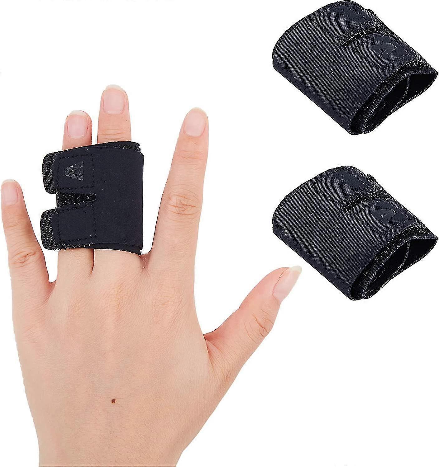 2pcs Finger Splint Reusable Finger Support Sleeves For Sport Injuries Adjustable Elastic Trigger Finger Splints