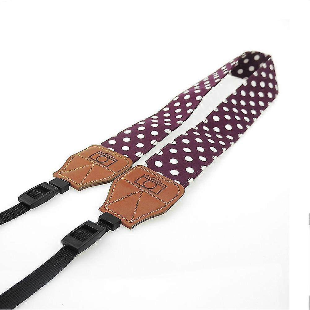 Cotton Polka Dot Pattern Camera Strap Neck Strap For Dslr Camera
