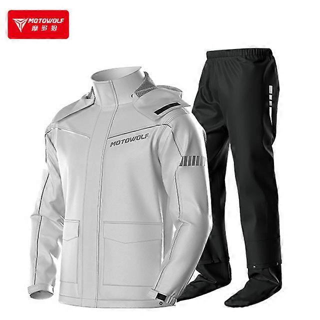 Motosiklet Yağmur Takım Elbise Su Geçirmez Erkekler Motosiklet Yağmurluk Yansıtıcı Rüzgar Geçirmez Yağmur Takım Pantolon Bölünmüş Motosiklet Yağmur Takım Elbise M L XL XXL