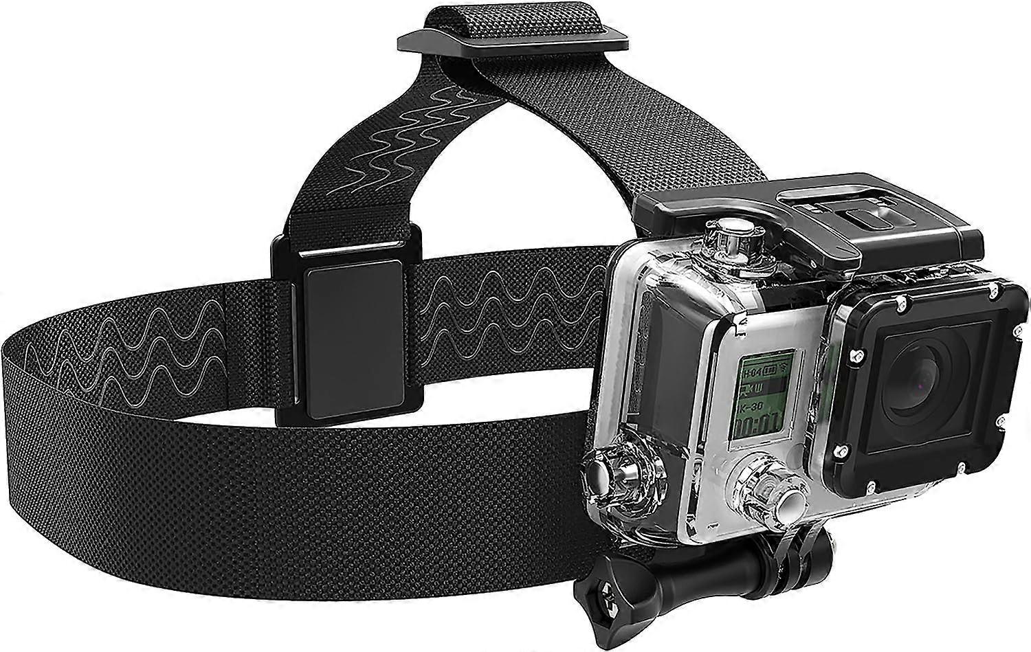Supporto per la cinghia per la testa della GoPro/Action Camera, cinghia per la testa della action cam per lo sport e l'outdoor compatibile con GoPro, Hero Session, DJI, Osmo, Action Cam (GP-HDST)