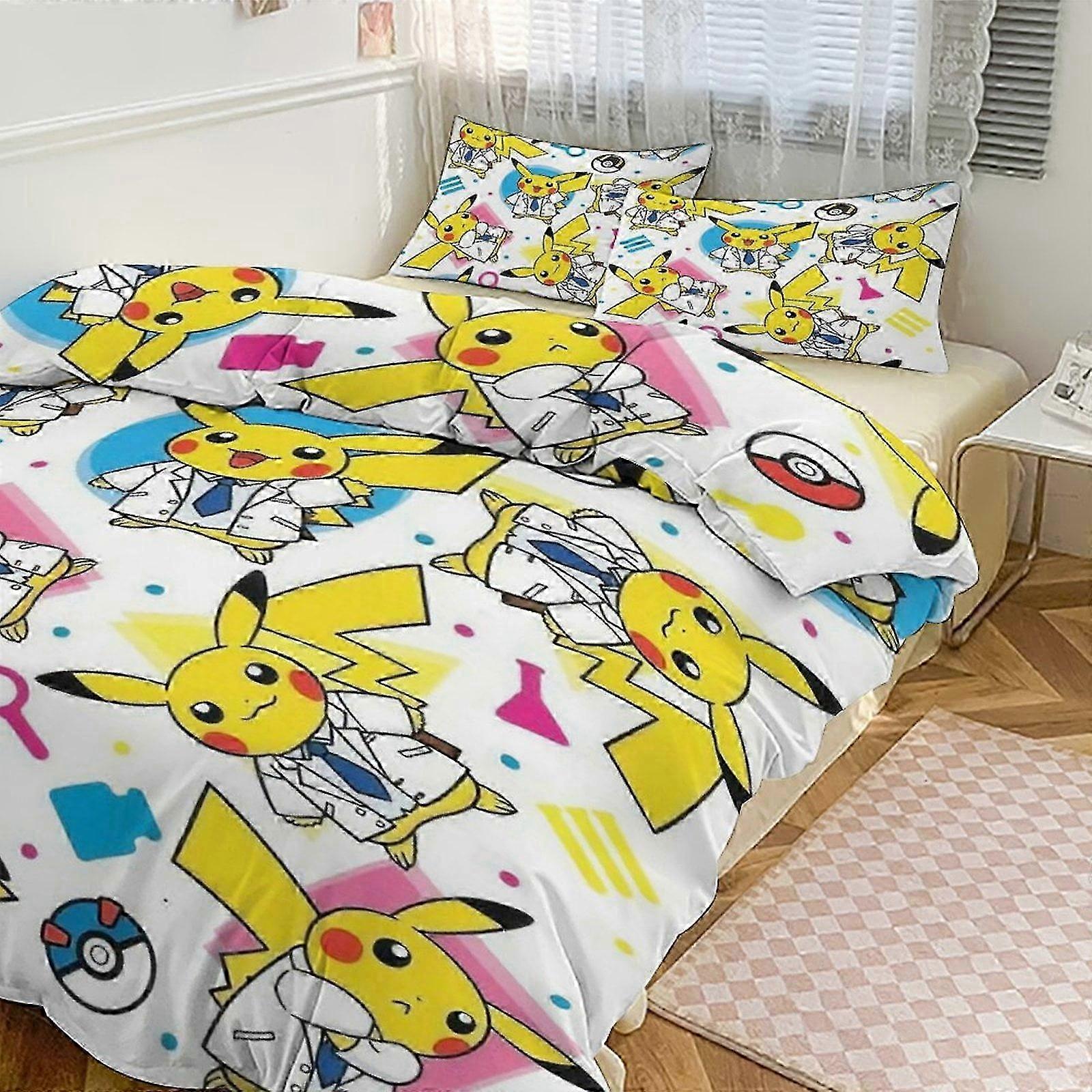 n88 Lençóis Pik_hu Conjunto de Cama com Estampa Padrão Conjunto de Edredom Cove3 Peças Capa de Colcha e Fronhas para Mulheres Homens Adolescentes (1 Capa de Edredom e 2 Fronhas)