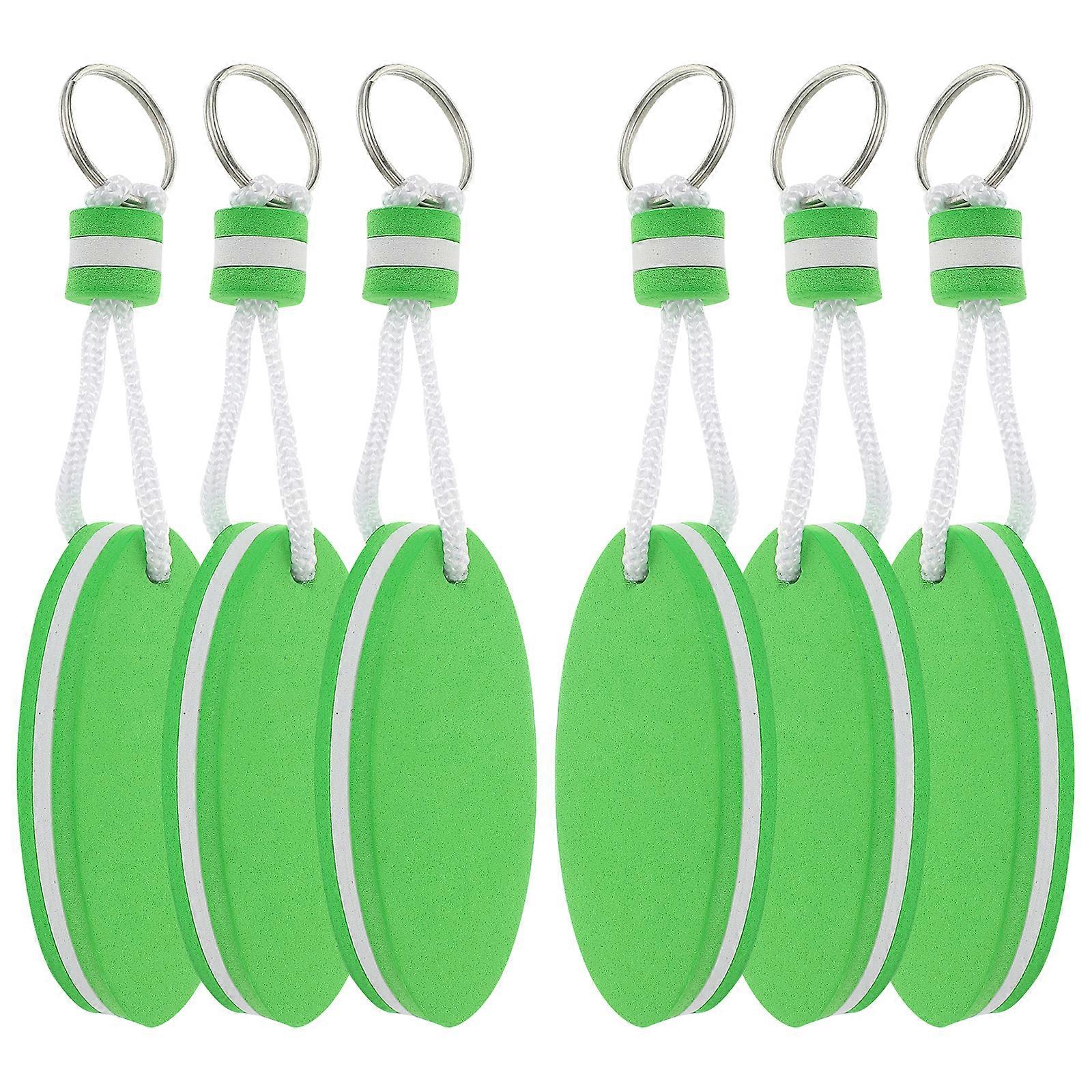 6Pcs Floating Keychains Colored Floating Key Rings Hanging Floating Keyrings Water Sports Keychains