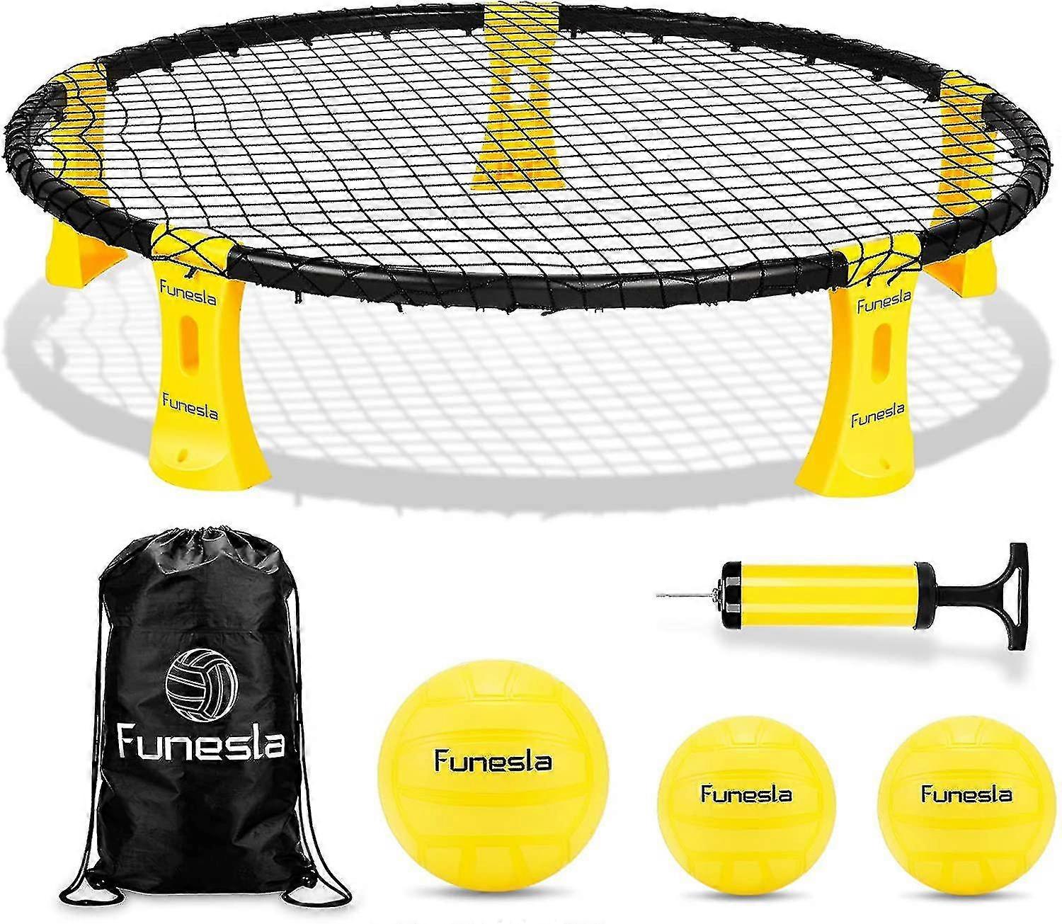 Funesla Game Set Strikeball 3 Kit - D Ball Playing Net Game For The Beach Backyard Park Ndoor