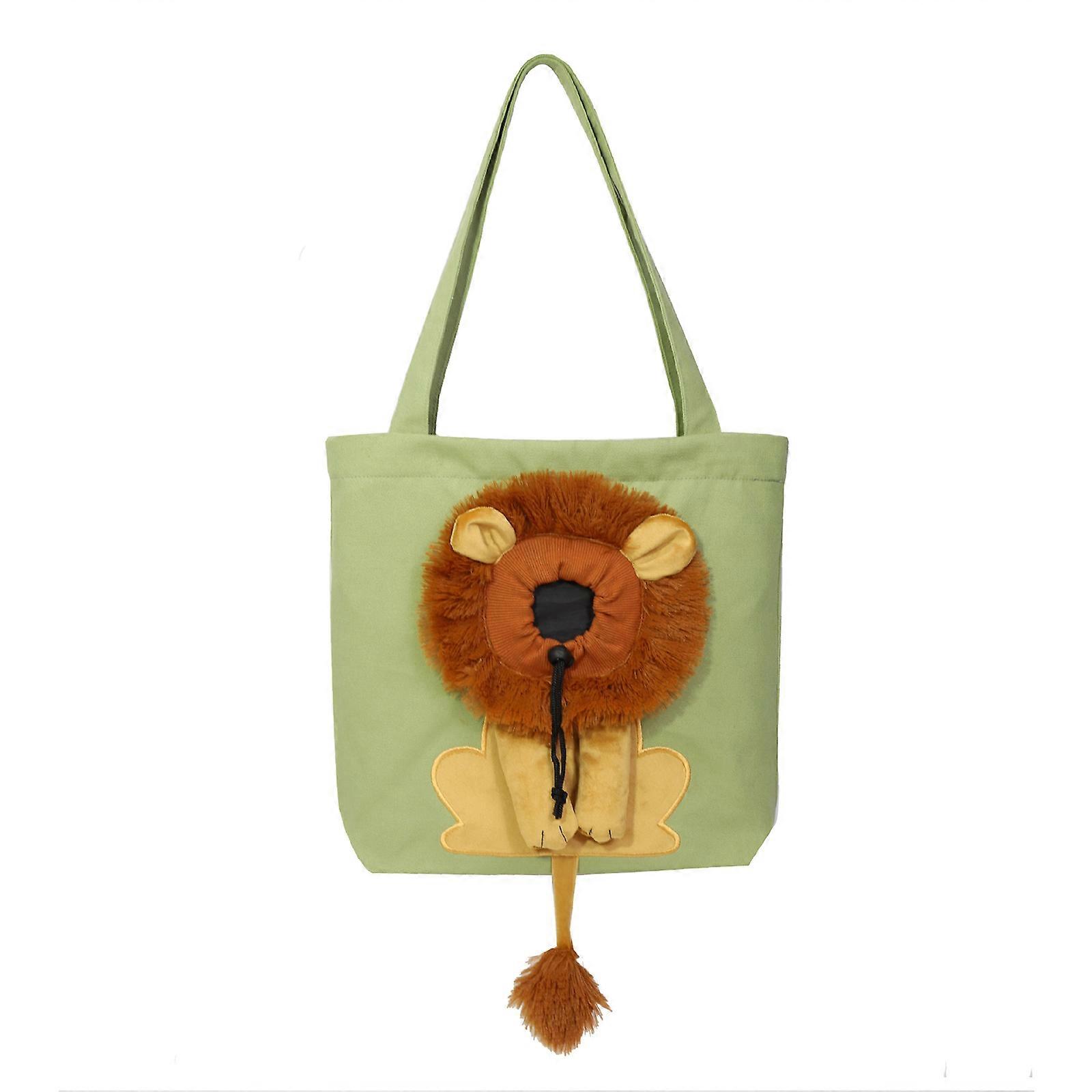 Outcrop Small Lion Pet Canvas Shaped Shoulder Bag Cat Dog Small Go Out Handbag