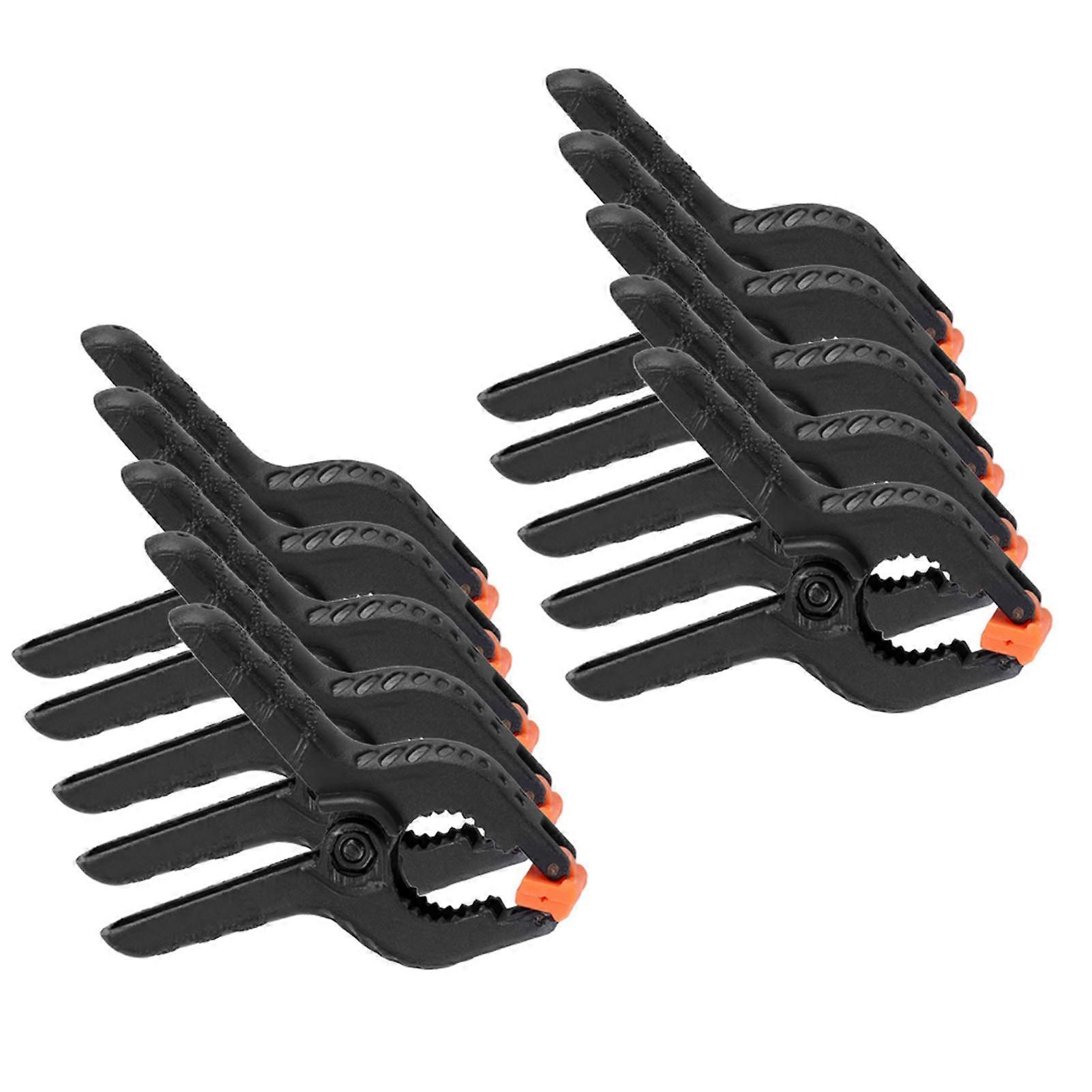 10pcs 2inch A Type Black Multifunctional Plastic Spring Clamp Clip DIY Woodworking Tool