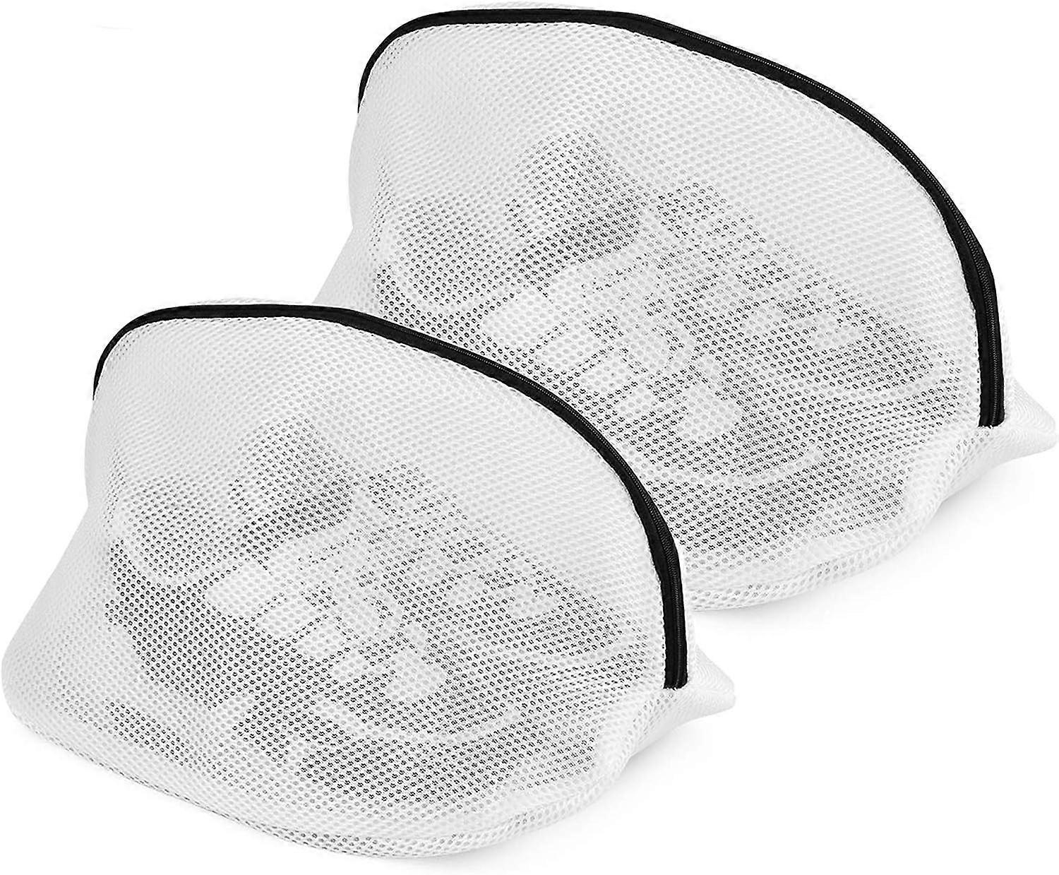 2 Pack Shoe Wash Bag, Laundry Net with Zipper for Washing Machine High Quality Mesh Laundry Bag