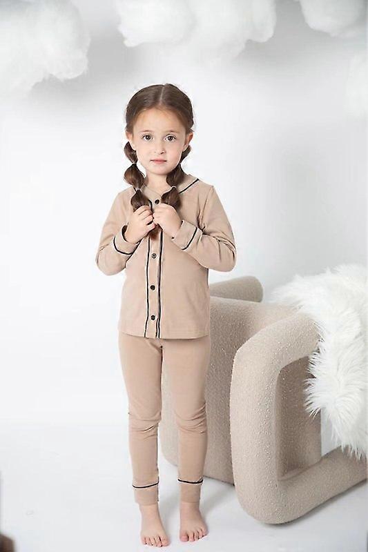 AS boy girl button pjs long sleeve autumn winter dressKIDS Outfit Sets