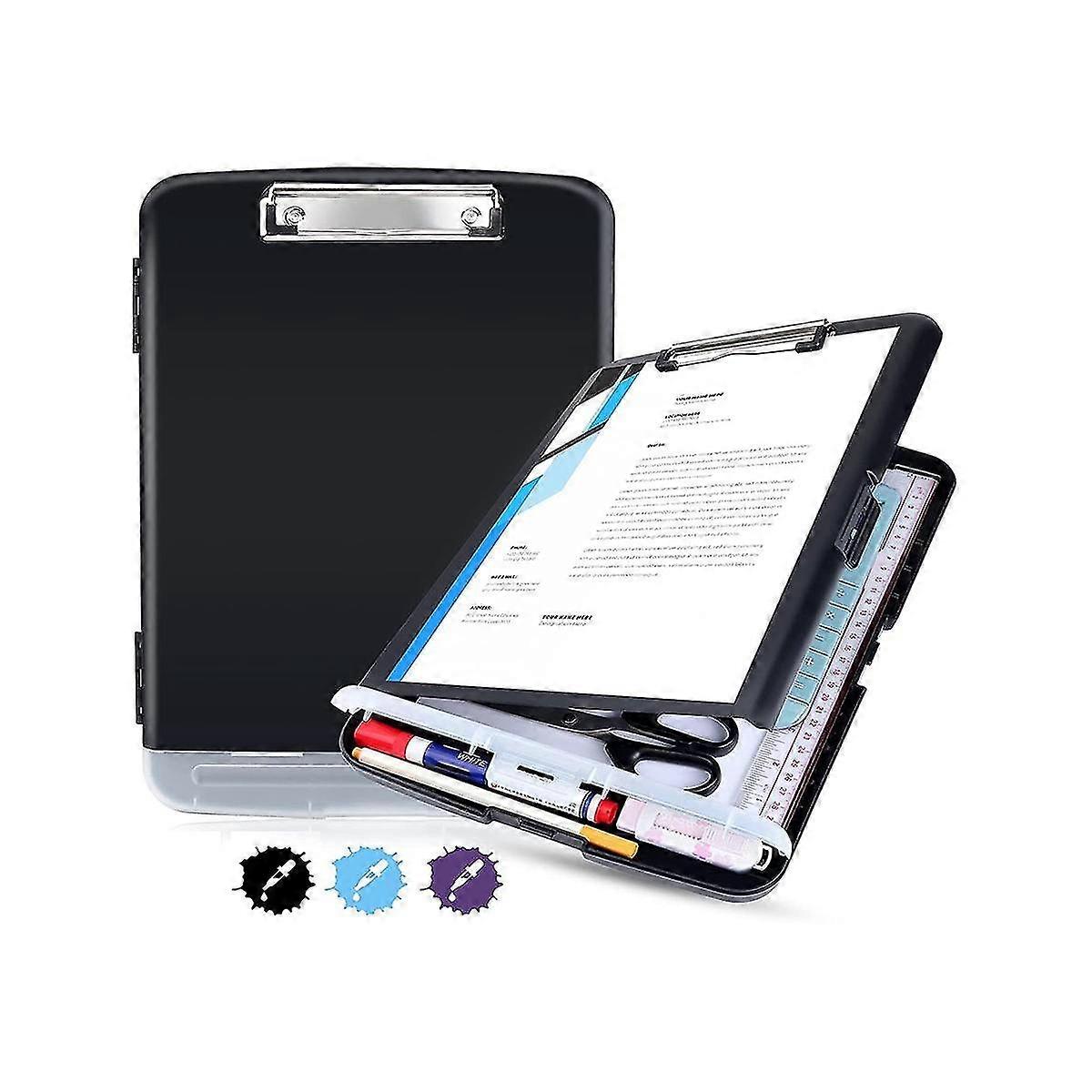 Clipboards With Heavy Duty,8.5x11clip Boards With Low Profile Clip,side Opening,a4 Size For Office